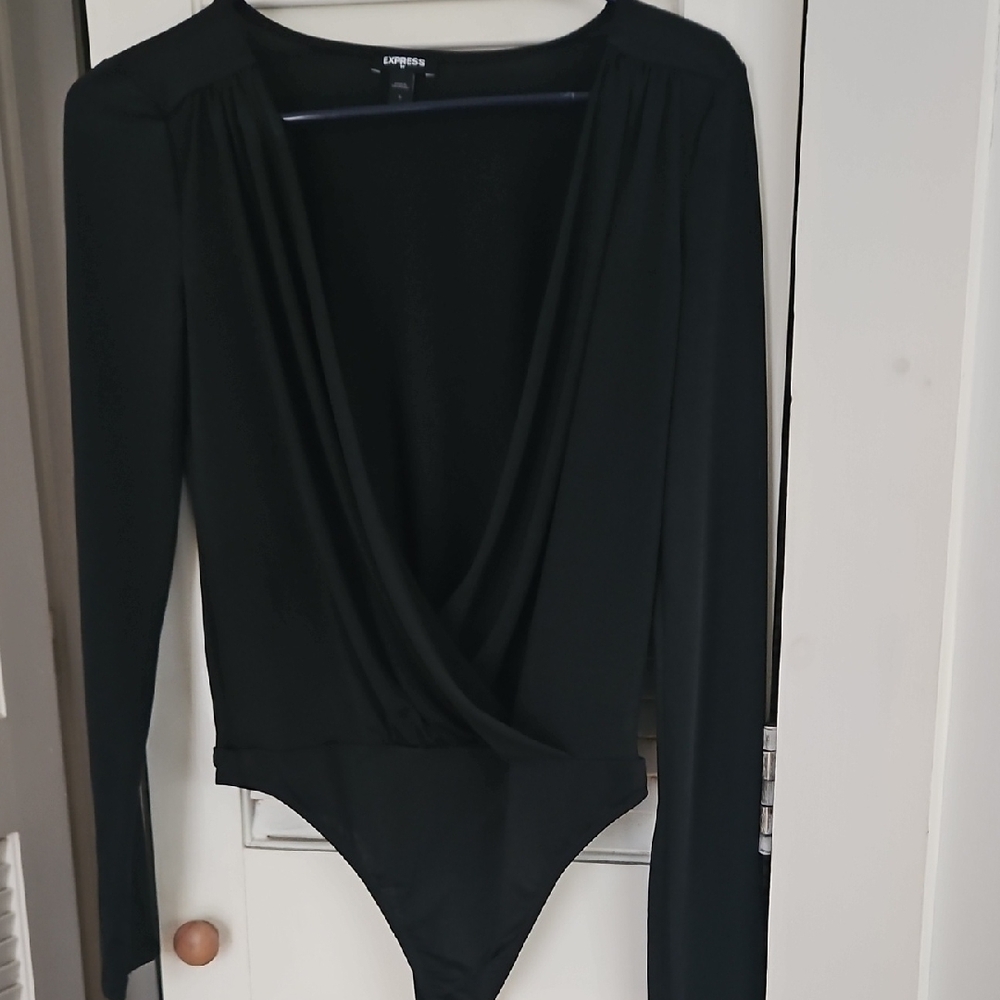 Express Black Long Sleeve Bodysuit